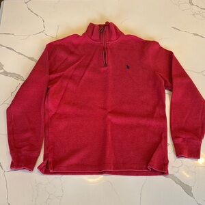 Boys polo pullover quarter zip